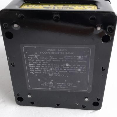 Uncle Sam's 3-coin Register Bank Cash register coin bank
