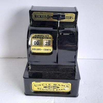 Uncle Sam's 3-coin Register Bank Cash register coin bank