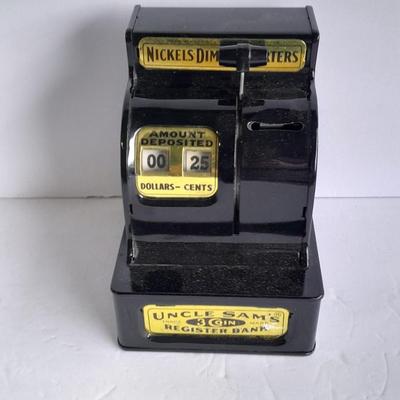 Uncle Sam's 3-coin Register Bank Cash register coin bank