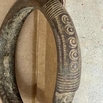 Antique African Currency Bracelets-Set of Two