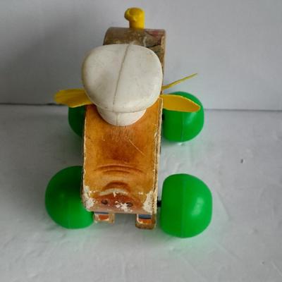 Fisher Price Piggly Wiggly and wooden Derby car
