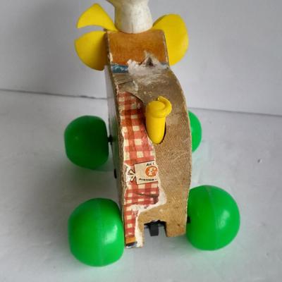 Fisher Price Piggly Wiggly and wooden Derby car