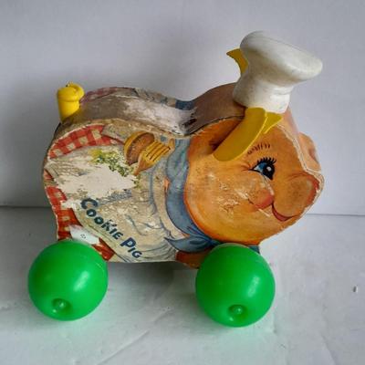Fisher Price Piggly Wiggly and wooden Derby car