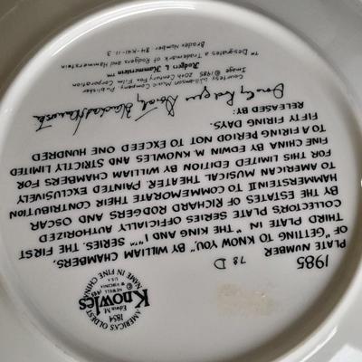 Franklin Mint plates with COA "The Professor" "Getting to Know you" and "The Tyeoon"