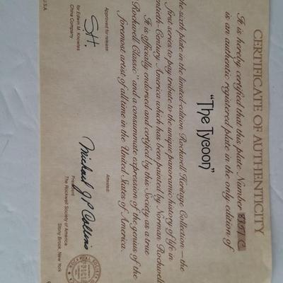 Franklin Mint plates with COA "The Professor" "Getting to Know you" and "The Tyeoon"