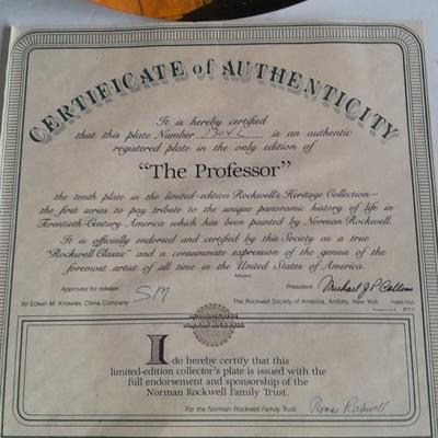 Franklin Mint plates with COA "The Professor" "Getting to Know you" and "The Tyeoon"