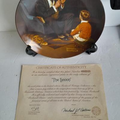 Franklin Mint plates with COA "The Professor" "Getting to Know you" and "The Tyeoon"