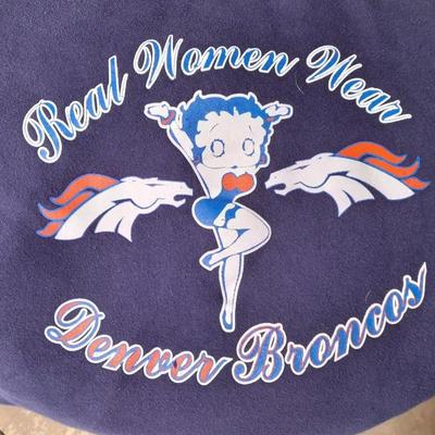 Betty Boop Bronco's Hoodie and Bronco's T-shirt Size Large