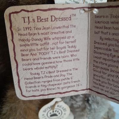 T.J.'S Best Dressed Tina Jean Lowenthal Boyd's bear with mini Boyd's