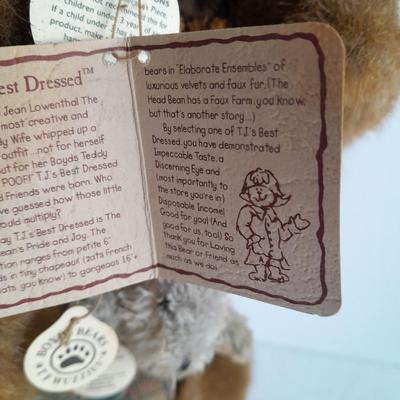 T.J.'S Best Dressed Tina Jean Lowenthal Boyd's bear with mini Boyd's