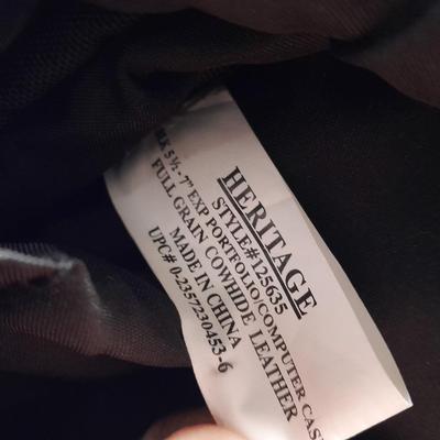 Heritage Style 125635 5.5" x 7" Expandable Full Grain Cowhide leather Portfolio/ computer bag