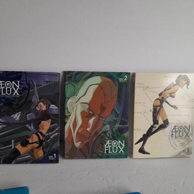 DVD Aeon Flux three set dvd's and two Blue Ray Movies Dragon Ball and IP man
