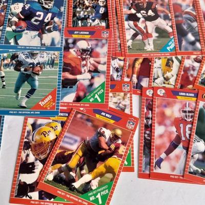 Superbowl Poster and a small box of Football Trading Sports cards