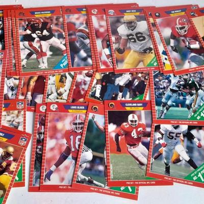 Superbowl Poster and a small box of Football Trading Sports cards