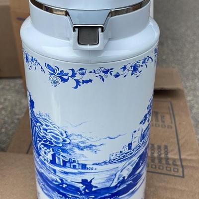 NEW Spode Blue Italian 11â€ Hot or Cold Thermal Carafe