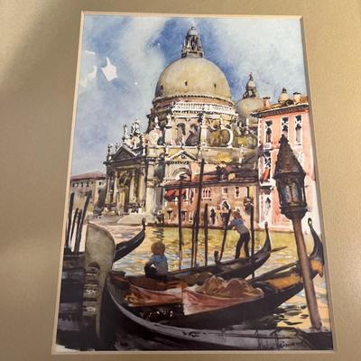 VENICE ITALY FRAMED MATTED PRINT