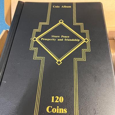 COIN ALBUM NEW IN PACKAGE HOLDS 120 COINS