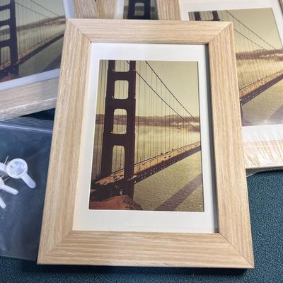 SET OF 4 OAK PICTURE FRAMES NEW IN PACKAGING
