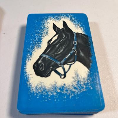 VINTAGE PLAYING CARDS HORSE HEAD DESIGN