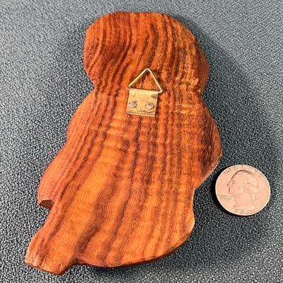 SMALL CARVED WOOD AFRICAN? WALL PLAQUE