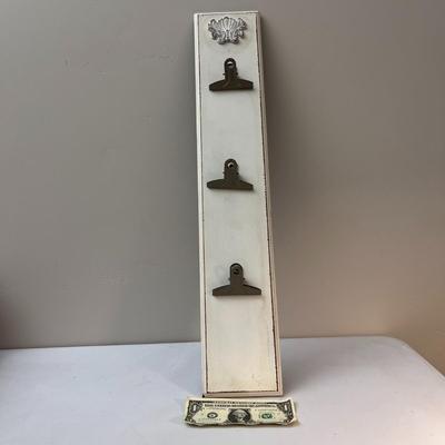 WALL MOUNT CLIP BOARD DECORATIVE SHABBY CHIC LOOK