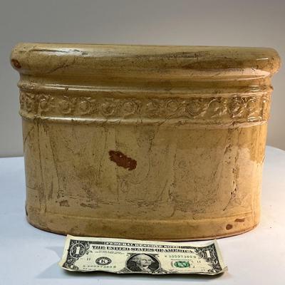 PRETTY HEFTY CLAY TUSCAN STYLE PLANTER POT