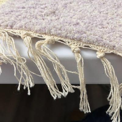 NEW w/TAG FLUFFY COTTON PASTEL RUG MADE IN INDIA