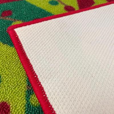 LIKE NEW CHRISTMAS SNOWMAN RUG DOOR MAT LATEX BACK