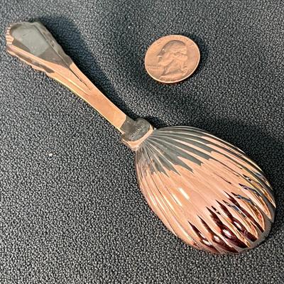 FANCY SILVER PLATED SPOON INTRICATE ACORN PATTERN