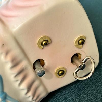 VINTAGE CERAMIC BASSINET MUSICAL PLANTER