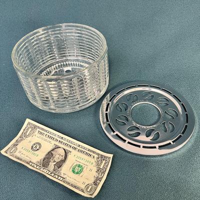 VINTAGE SILEX WARMING CANDLE HEAVY GLASS BASE