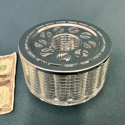 VINTAGE SILEX WARMING CANDLE HEAVY GLASS BASE