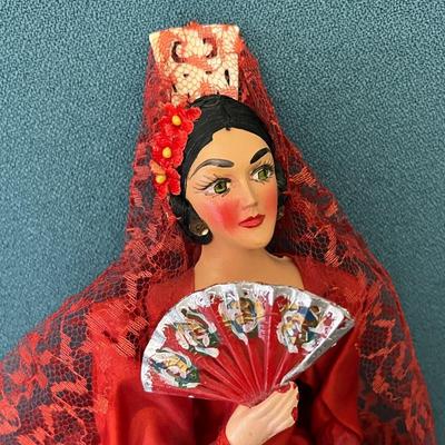 SPANISH SENORITA DOLL HAND PAINTED FACE HANDS