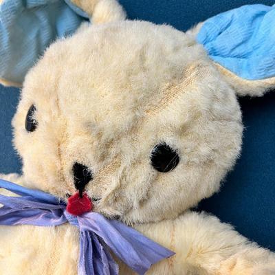VINTAGE MID CENTURY MOHAIR RABBIT PLUSH TOY 