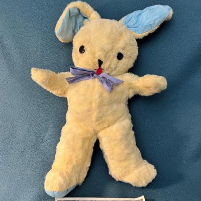 VINTAGE MID CENTURY MOHAIR RABBIT PLUSH TOY 