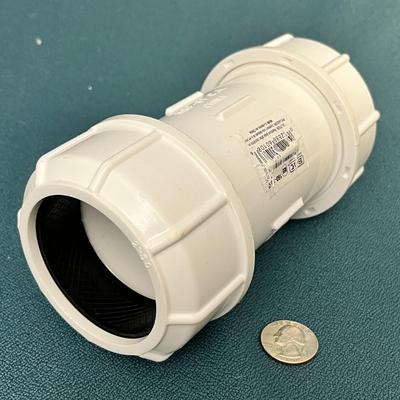 NEW 2â€ PIPE COUPLER UPVC