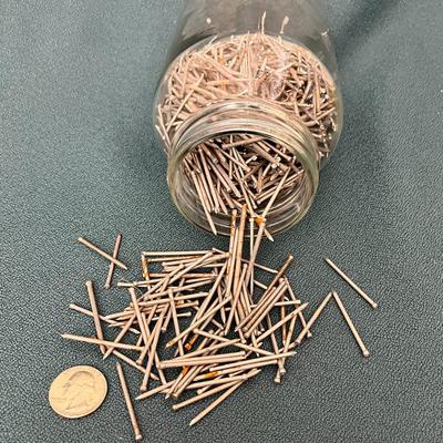 QUART JAR OF FINISHING NAILS 