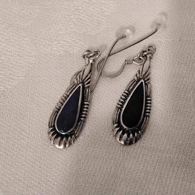 Vintage Lapis Lazuli 925 Earrings