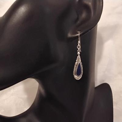 Vintage Lapis Lazuli 925 Earrings