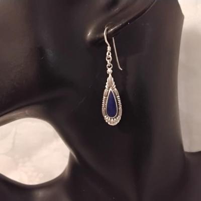 Vintage Lapis Lazuli 925 Earrings