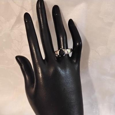 Vintage Sapphire And Opal 925 Ring Size 9