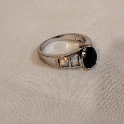 Vintage Sapphire And Opal 925 Ring Size 9