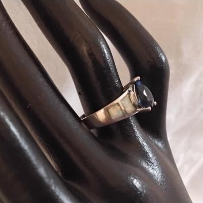 Vintage Sapphire And Opal 925 Ring Size 9