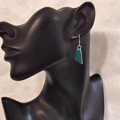 Running Bear Navajo Turquoise 925 Earrings