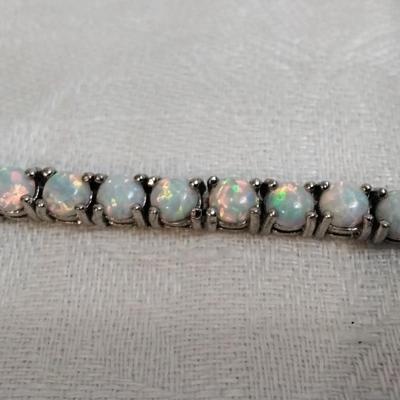 Stunning Opal 7.5" 925 Bracelet