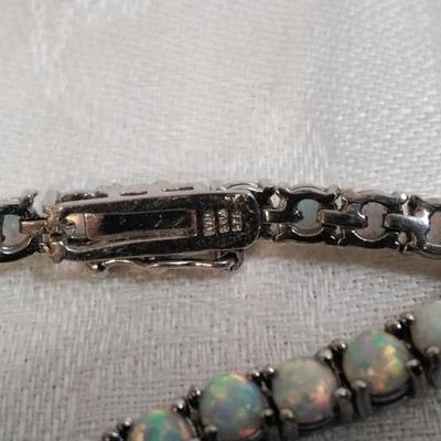 Stunning Opal 7.5" 925 Bracelet