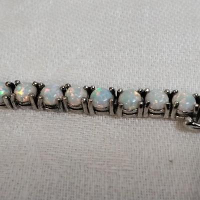 Stunning Opal 7.5" 925 Bracelet