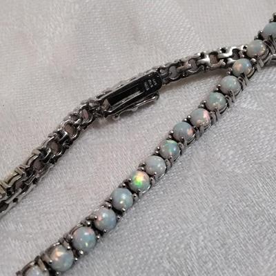 Stunning Opal 7.5" 925 Bracelet