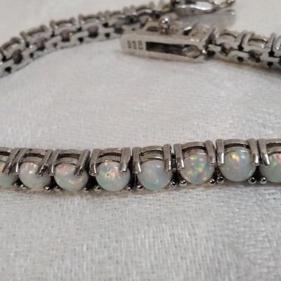 Stunning Opal 7.5" 925 Bracelet