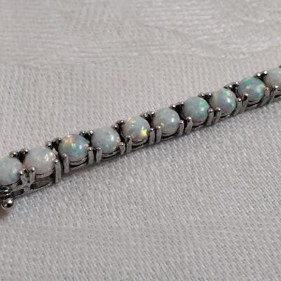 Stunning Opal 7.5" 925 Bracelet